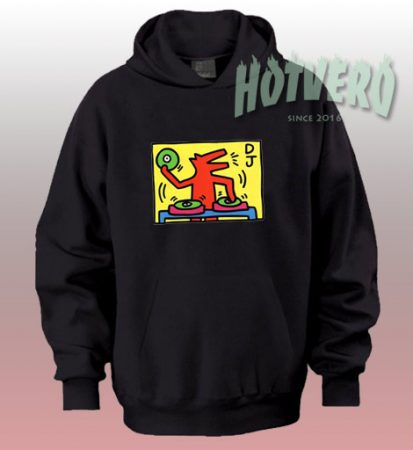 American Pop Art DJ Dog Dancing Urban Hoodie Style