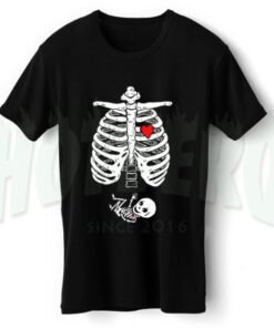 Skeleton Baby Boy Maternity Halloween T Shirt