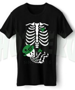 Skeleton Baby Irish Maternity Halloween T Shirt