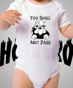 Pokemon Snorlax Shall Not Pass Baby Onesie