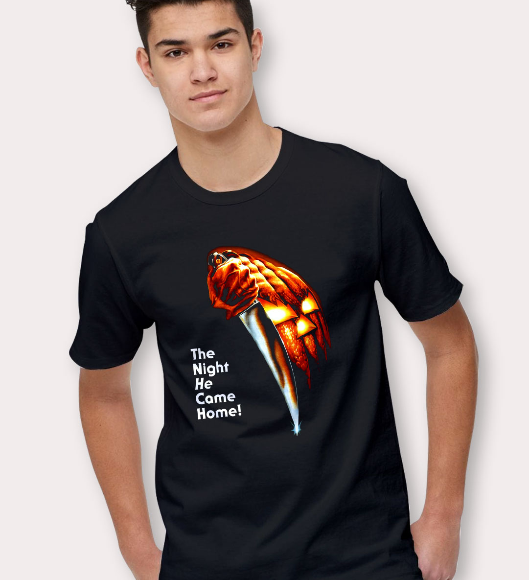 Vintage Halloween The Night He Come Home T Shirt