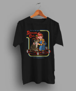 Funny Demon Cat Funny Tarot Card Parody T Shirt