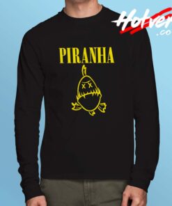 Funny Piranha Nirvana Parody Long Sleeve Shirt