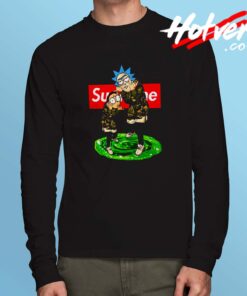 Funny Rick Morty Supreme Parody Long Sleeve Shirt