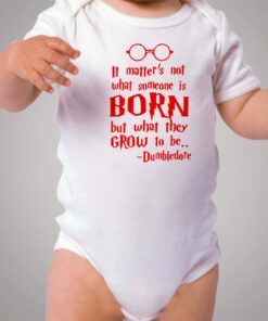 Harry Potter Grow To Be Dumbledore Quote Baby Onesie