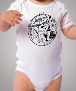 Harry Potter Wizard Girl Circle Baby Onesie Bodysuit