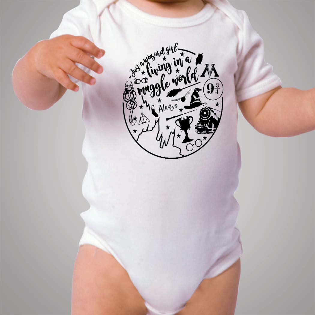 Harry Potter Wizard Girl Circle Baby Onesie Bodysuit