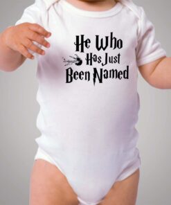 Hogwarts He Who Has Just Been Named Baby Onesie