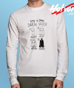 How To Draw Darth Vader Starwars Long Sleeve Shirt