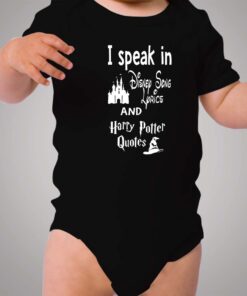I Speak In Disney Song And Harry Potter Baby Onesie