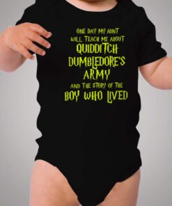 My Aunt Teach About Dumbledores Army Baby Onesie