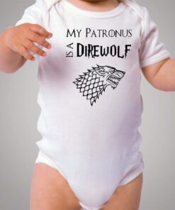 My Patronus Is A Direwolf Game Of Thrones Baby Onesie
