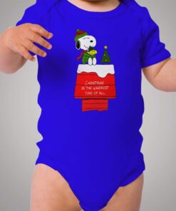 Snoopy Christmas Warmest Time Baby Onesie
