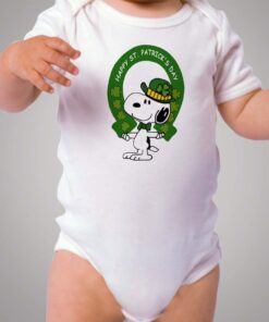 Snoopy Irish St Patrick Day Baby Onesie Bodysuit
