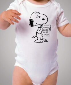 Snoopy Pregnancy Announcement To Be Daddy Baby Onesie