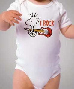 Snoopy Woodstock I Love Rock Baby Onesie Bodysuit
