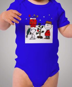 Snoopy and Charlie Brown Christmas Baby Onesie