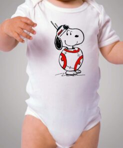 Snoopy BB8 Star Wars Parody Baby Onesie Bodysuit