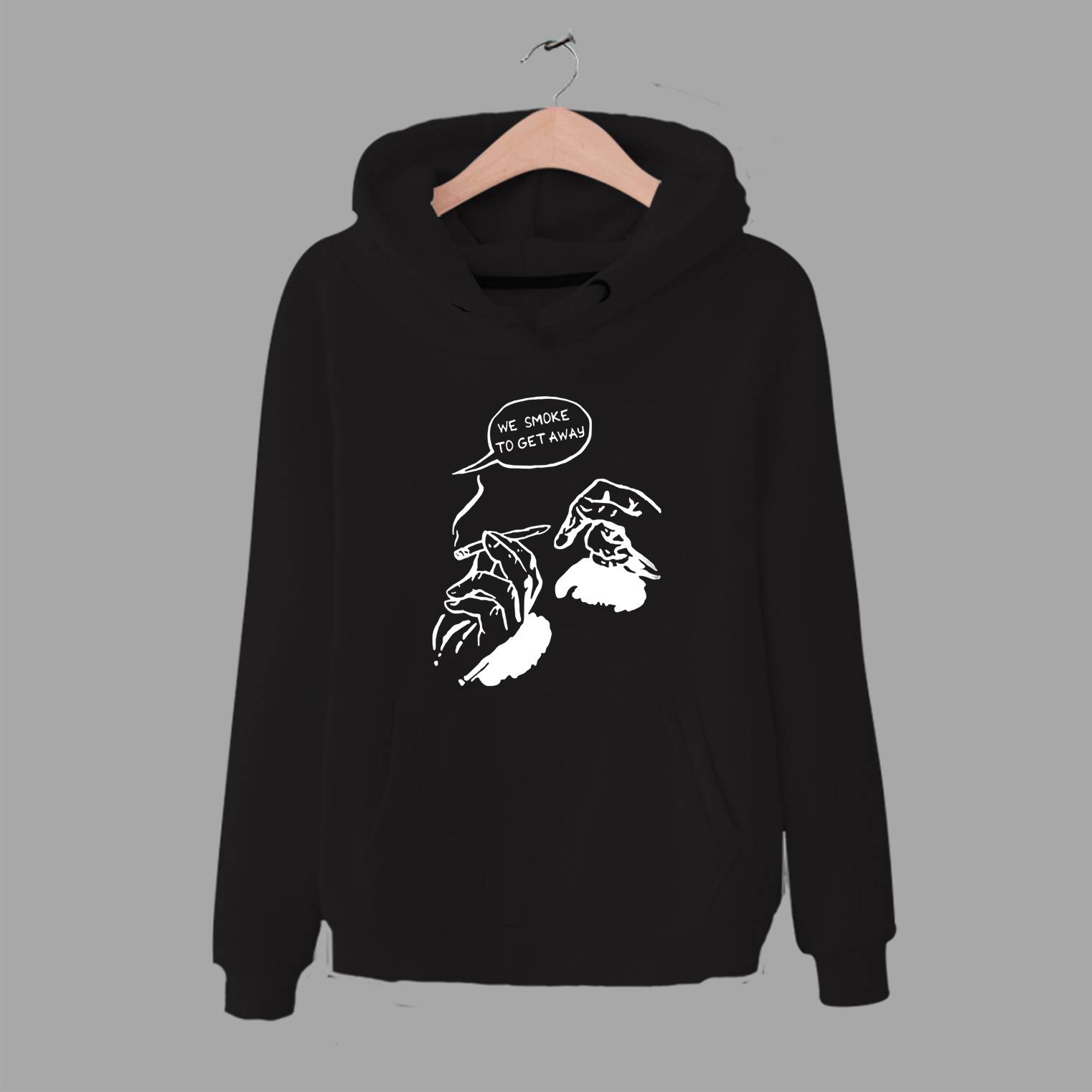 We Smoke To Get Away Hand Art Unisex Hoodie