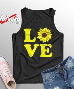 Cute Love Sunflower Summer Tank Top