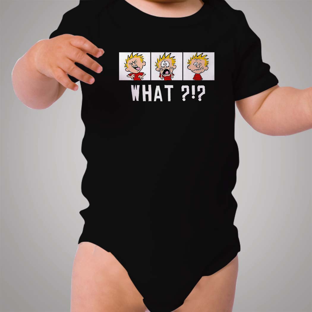 Funny Calvin Hobbes Weird Face Baby Onesie