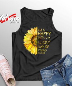 Im A Happy Go Lucky Sunflower Summer Tank Top