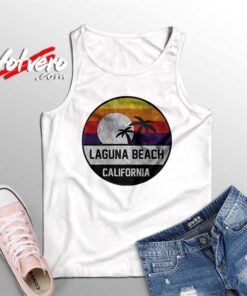 Laguna Beach Retro Sunset Summer Tank Top
