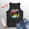 Malibu Beach Vintage Palm Surfing Summer Tank Top