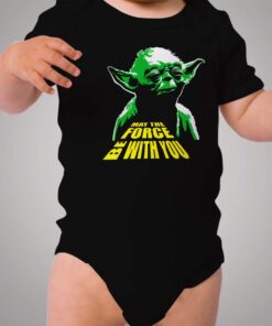 May The Force Be With You Yoda Star Wars Baby Onesie
