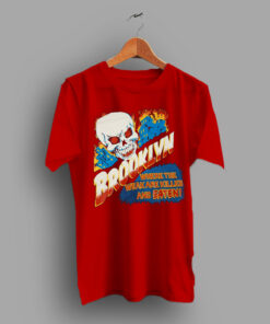 Stitch Skull Fire Brooklyn Where The Weak Are Killed And Eaten T Shirt