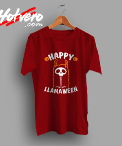 Cute Alpaca Happy Llamaween Halloween T Shirt