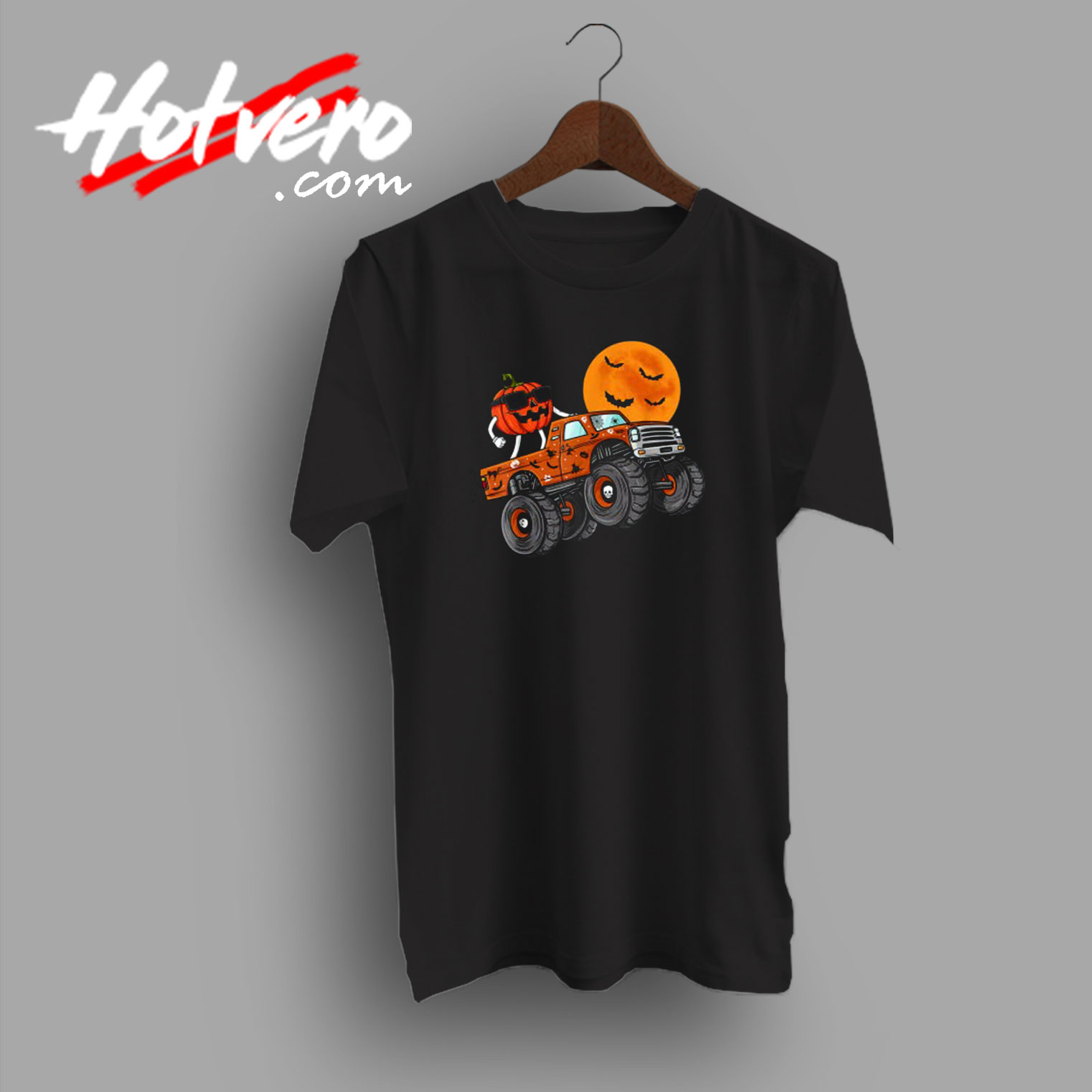 Pumpkin Monster Truck Halloween T Shirt