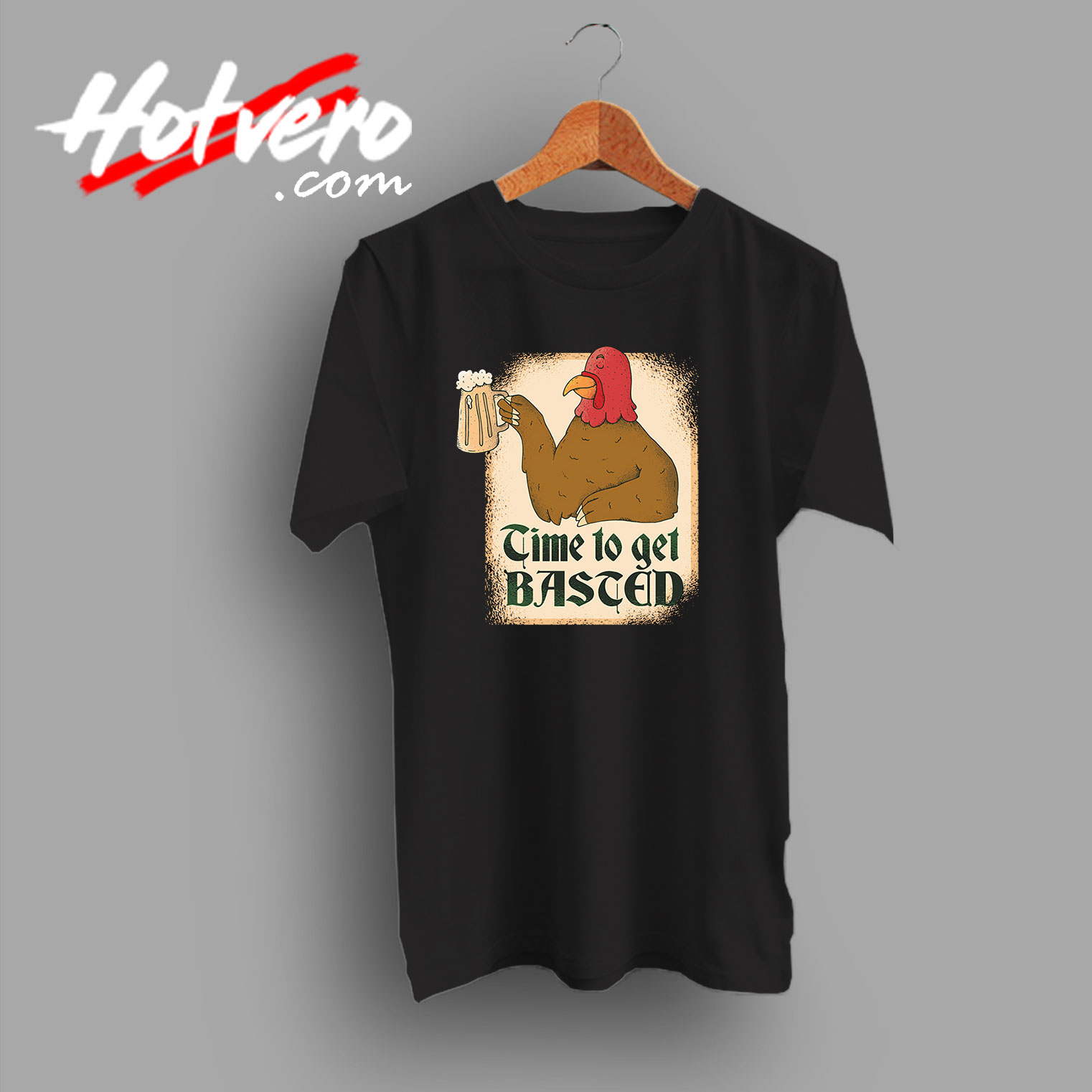 Turkey With Beer Vintage Style T Shirt