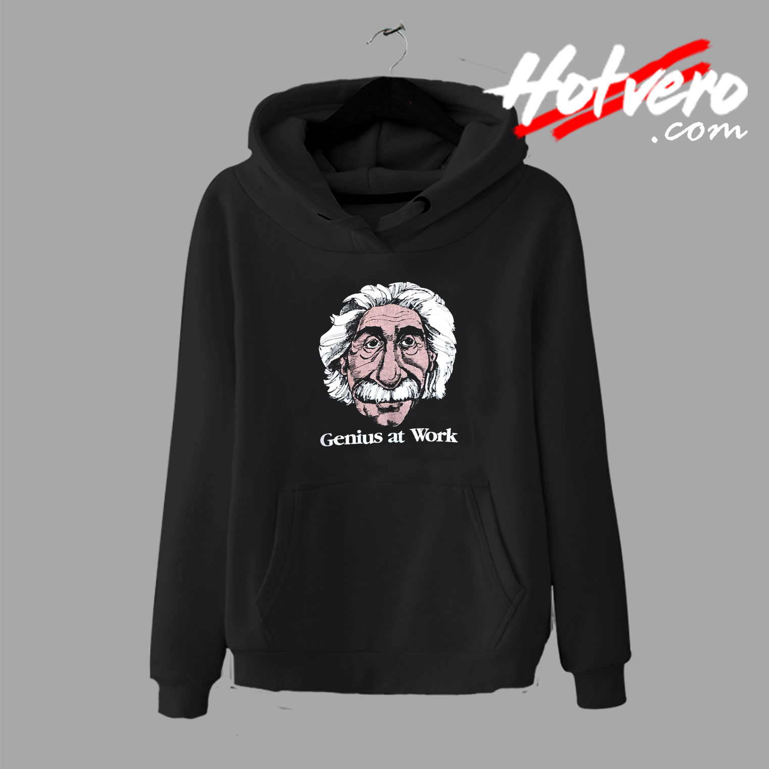 Albert Einstein Genius at Work Academics Hoodie