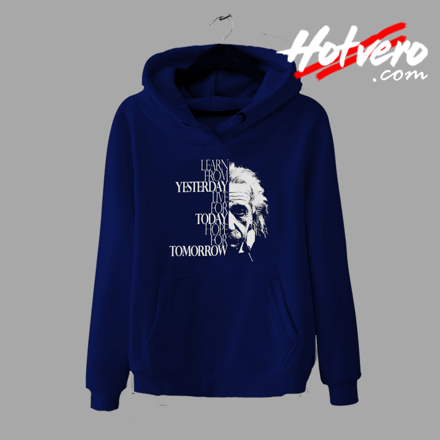 Albert Einstein Live for Today Graphic Hoodie