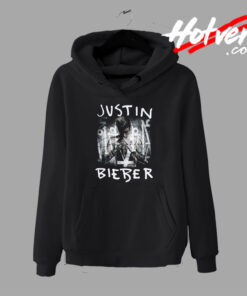 Album Cover Juniors Justin Bieber Graphic Style Hoodie