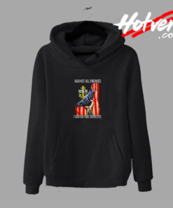 American Flag Against All Enemies Foreign And Domestic Independence Day Hoodie