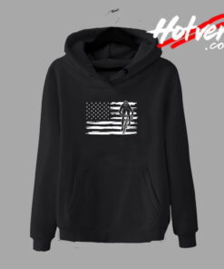 American Flag Cycling Funny Graphic Hoodie