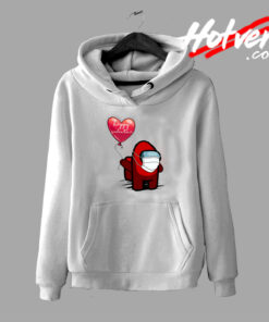 Amoung Us Valentine 2021 With Mask Hoodie