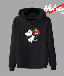 Antifa Moomin Anti Fascist With Flag Hoodie