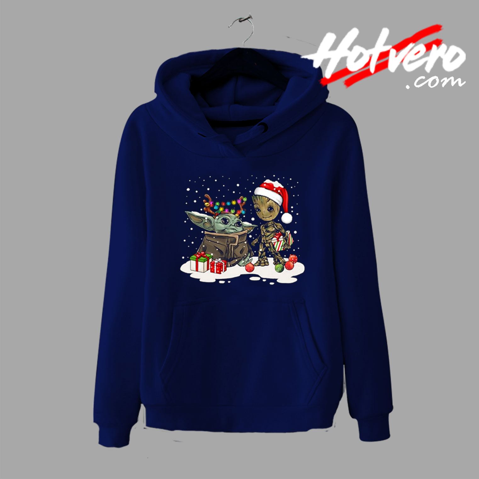 Baby Groot And Baby Yoda Christmas Hoodie