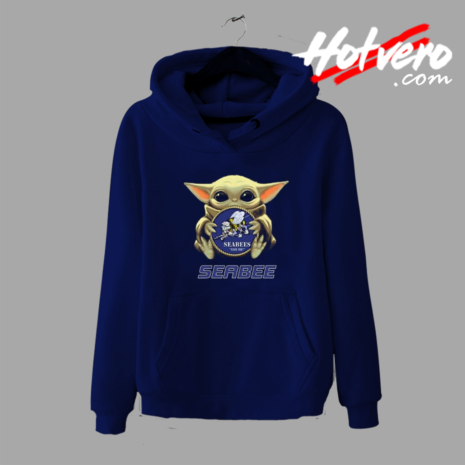 Baby Yoda And Seabee Parody Hoodie