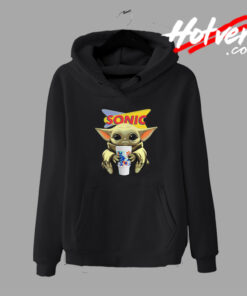 Baby Yoda Hug Sonic Parody Hoodie