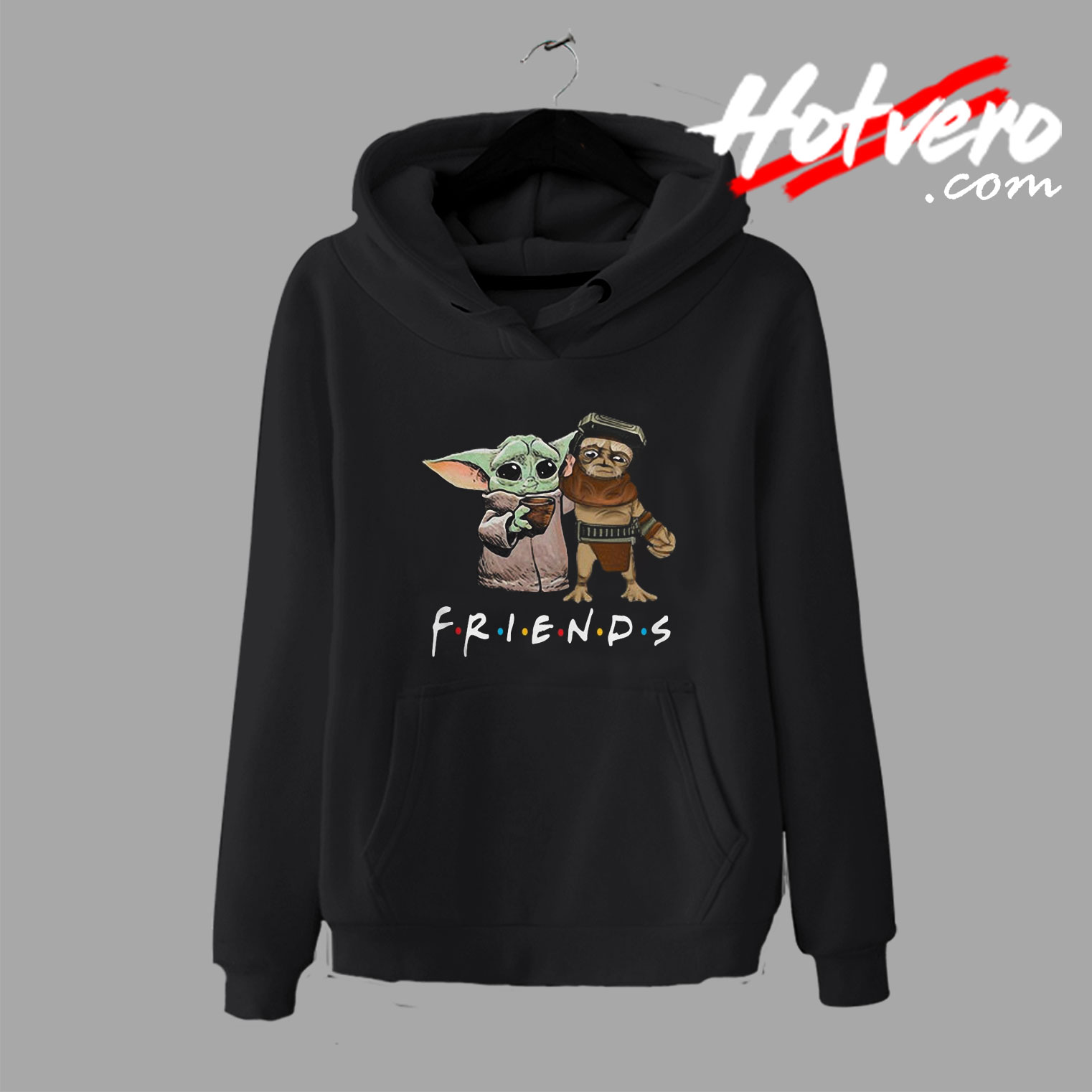 Baby Yoda and Babu Frik Friends Hoodie