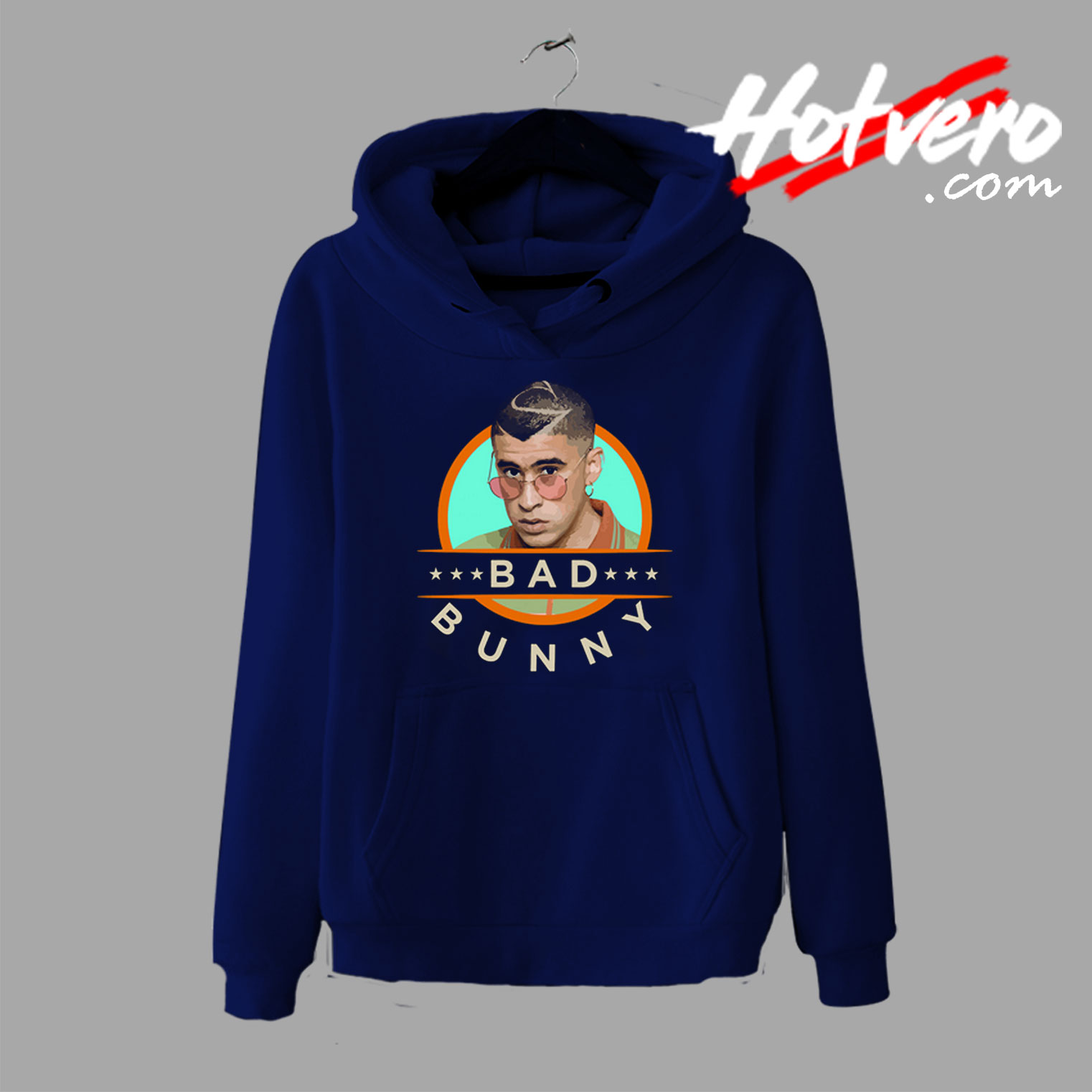 Bad Bunny Guy With Glasses Poster Hoodie