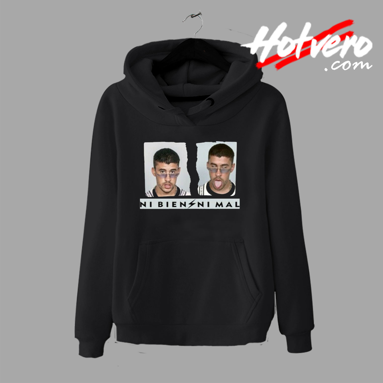 Bad Bunny Ni Bien Ni Mal X 100pre Rapper Hoodie