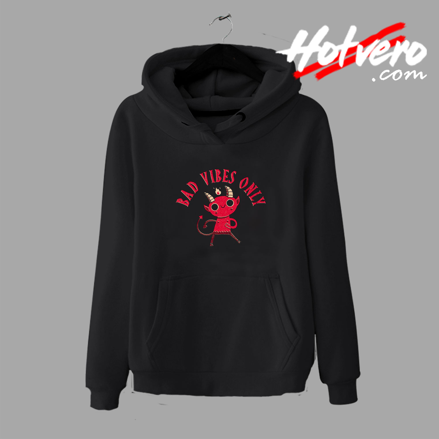 Bad Vibes Only Devil Artwok Hoodie