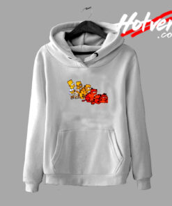 Bart Simpson And Garfield Graphic Hoodie
