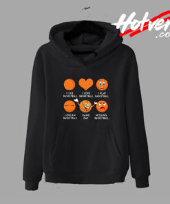 Basketball Many Emoji Graphic Hoodie