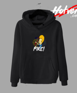 Beavis Fire Firework 4th Of July Funny Graphic Hoodie